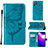 Leather Case Stands Butterfly Flip Cover Holder Y01B for Realme Narzo 50A Prime Blue