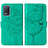 Leather Case Stands Butterfly Flip Cover Holder Y01B for Realme Q3 5G Green
