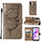 Leather Case Stands Butterfly Flip Cover Holder Y01B for Realme V23 5G