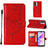 Leather Case Stands Butterfly Flip Cover Holder Y01B for Realme V23 5G Red