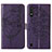 Leather Case Stands Butterfly Flip Cover Holder Y01B for Samsung Galaxy A01 SM-A015 Purple