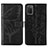 Leather Case Stands Butterfly Flip Cover Holder Y01B for Samsung Galaxy A02s Black