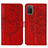 Leather Case Stands Butterfly Flip Cover Holder Y01B for Samsung Galaxy A02s Red