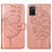 Leather Case Stands Butterfly Flip Cover Holder Y01B for Samsung Galaxy A02s Rose Gold