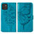 Leather Case Stands Butterfly Flip Cover Holder Y01B for Samsung Galaxy A03 Blue