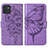 Leather Case Stands Butterfly Flip Cover Holder Y01B for Samsung Galaxy A03 Clove Purple