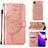 Leather Case Stands Butterfly Flip Cover Holder Y01B for Samsung Galaxy A03 Core