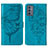 Leather Case Stands Butterfly Flip Cover Holder Y01B for Samsung Galaxy A05s Blue