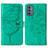 Leather Case Stands Butterfly Flip Cover Holder Y01B for Samsung Galaxy A05s Green