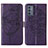 Leather Case Stands Butterfly Flip Cover Holder Y01B for Samsung Galaxy A05s Purple