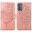 Leather Case Stands Butterfly Flip Cover Holder Y01B for Samsung Galaxy A05s Rose Gold