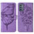 Leather Case Stands Butterfly Flip Cover Holder Y01B for Samsung Galaxy A15 LTE Clove Purple