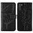 Leather Case Stands Butterfly Flip Cover Holder Y01B for Samsung Galaxy A21 Black