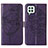 Leather Case Stands Butterfly Flip Cover Holder Y01B for Samsung Galaxy A22 4G Purple