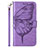 Leather Case Stands Butterfly Flip Cover Holder Y01B for Samsung Galaxy A23 4G Clove Purple