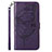 Leather Case Stands Butterfly Flip Cover Holder Y01B for Samsung Galaxy A23 4G Purple