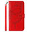 Leather Case Stands Butterfly Flip Cover Holder Y01B for Samsung Galaxy A23 4G Red