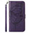 Leather Case Stands Butterfly Flip Cover Holder Y01B for Samsung Galaxy A23 5G Purple