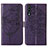 Leather Case Stands Butterfly Flip Cover Holder Y01B for Samsung Galaxy A30S Purple