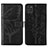 Leather Case Stands Butterfly Flip Cover Holder Y01B for Samsung Galaxy A31 Black