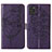 Leather Case Stands Butterfly Flip Cover Holder Y01B for Samsung Galaxy A31 Purple