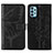 Leather Case Stands Butterfly Flip Cover Holder Y01B for Samsung Galaxy A32 5G Black