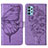 Leather Case Stands Butterfly Flip Cover Holder Y01B for Samsung Galaxy A32 5G Clove Purple