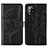 Leather Case Stands Butterfly Flip Cover Holder Y01B for Samsung Galaxy A42 5G Black