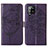 Leather Case Stands Butterfly Flip Cover Holder Y01B for Samsung Galaxy A42 5G Purple