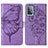 Leather Case Stands Butterfly Flip Cover Holder Y01B for Samsung Galaxy A52 4G Clove Purple