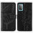 Leather Case Stands Butterfly Flip Cover Holder Y01B for Samsung Galaxy A52s 5G Black