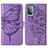 Leather Case Stands Butterfly Flip Cover Holder Y01B for Samsung Galaxy A52s 5G Clove Purple