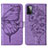 Leather Case Stands Butterfly Flip Cover Holder Y01B for Samsung Galaxy A72 4G Clove Purple