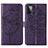 Leather Case Stands Butterfly Flip Cover Holder Y01B for Samsung Galaxy A72 4G Purple