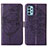 Leather Case Stands Butterfly Flip Cover Holder Y01B for Samsung Galaxy M32 5G Purple