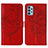 Leather Case Stands Butterfly Flip Cover Holder Y01B for Samsung Galaxy M32 5G Red