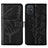 Leather Case Stands Butterfly Flip Cover Holder Y01B for Samsung Galaxy M40S Black