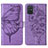 Leather Case Stands Butterfly Flip Cover Holder Y01B for Samsung Galaxy M40S Clove Purple