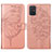 Leather Case Stands Butterfly Flip Cover Holder Y01B for Samsung Galaxy M40S Rose Gold