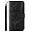 Leather Case Stands Butterfly Flip Cover Holder Y01B for Samsung Galaxy M53 5G Black