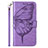 Leather Case Stands Butterfly Flip Cover Holder Y01B for Samsung Galaxy M53 5G Clove Purple