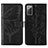 Leather Case Stands Butterfly Flip Cover Holder Y01B for Samsung Galaxy Note 20 5G Black