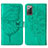 Leather Case Stands Butterfly Flip Cover Holder Y01B for Samsung Galaxy Note 20 5G Green