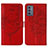 Leather Case Stands Butterfly Flip Cover Holder Y01B for Samsung Galaxy Quantum2 5G Red