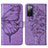 Leather Case Stands Butterfly Flip Cover Holder Y01B for Samsung Galaxy S20 FE (2022) 5G Clove Purple