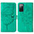 Leather Case Stands Butterfly Flip Cover Holder Y01B for Samsung Galaxy S20 FE (2022) 5G Green