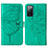 Leather Case Stands Butterfly Flip Cover Holder Y01B for Samsung Galaxy S20 FE 5G Green