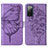 Leather Case Stands Butterfly Flip Cover Holder Y01B for Samsung Galaxy S20 Lite 5G Clove Purple