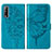 Leather Case Stands Butterfly Flip Cover Holder Y01B for Vivo iQOO U1 Blue