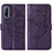 Leather Case Stands Butterfly Flip Cover Holder Y01B for Vivo iQOO U1 Purple